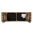 Magnussen Home Tristan Swiss Coffee Upholstered Backless Bench With U-Shaped Legs
