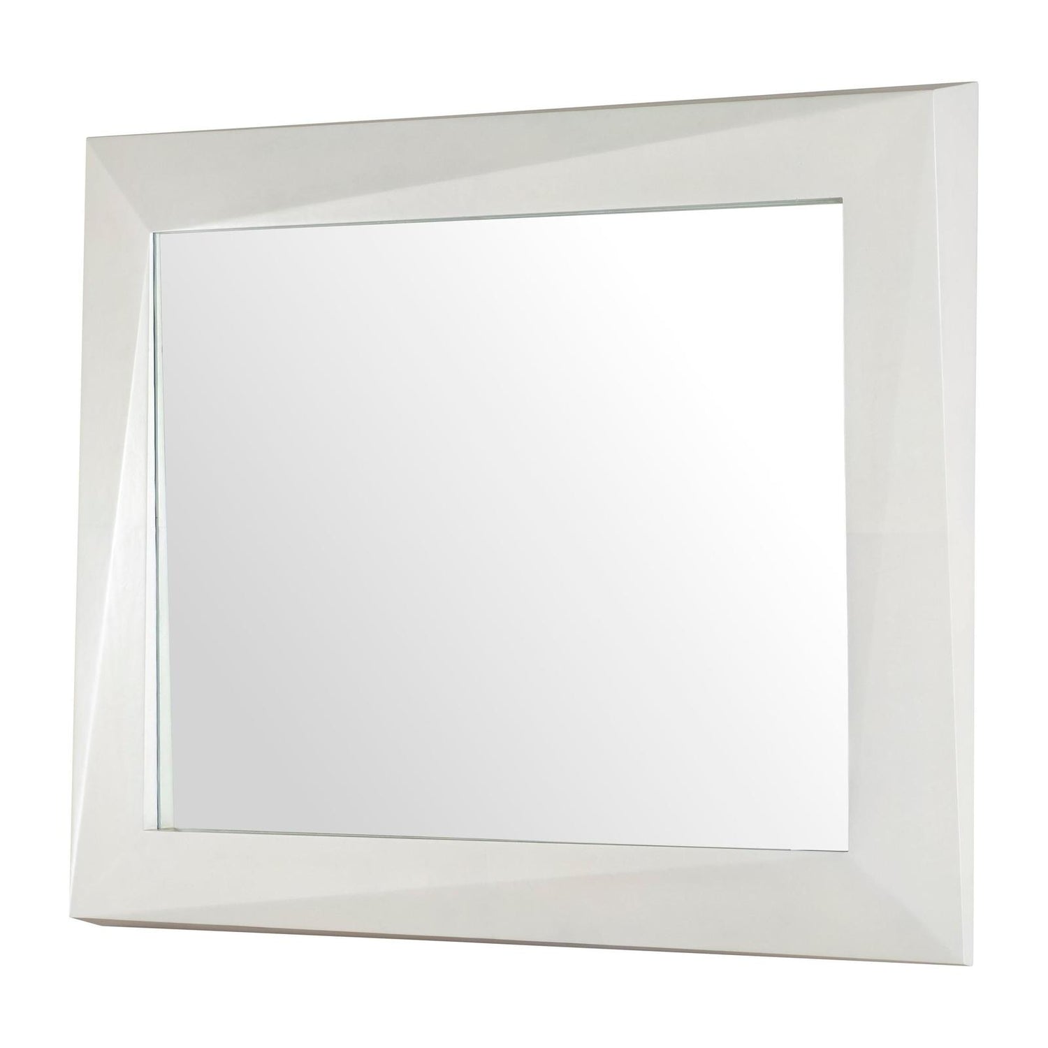 Century Furniture Carrier and Company Case Faceted Mirror - Light Parchment