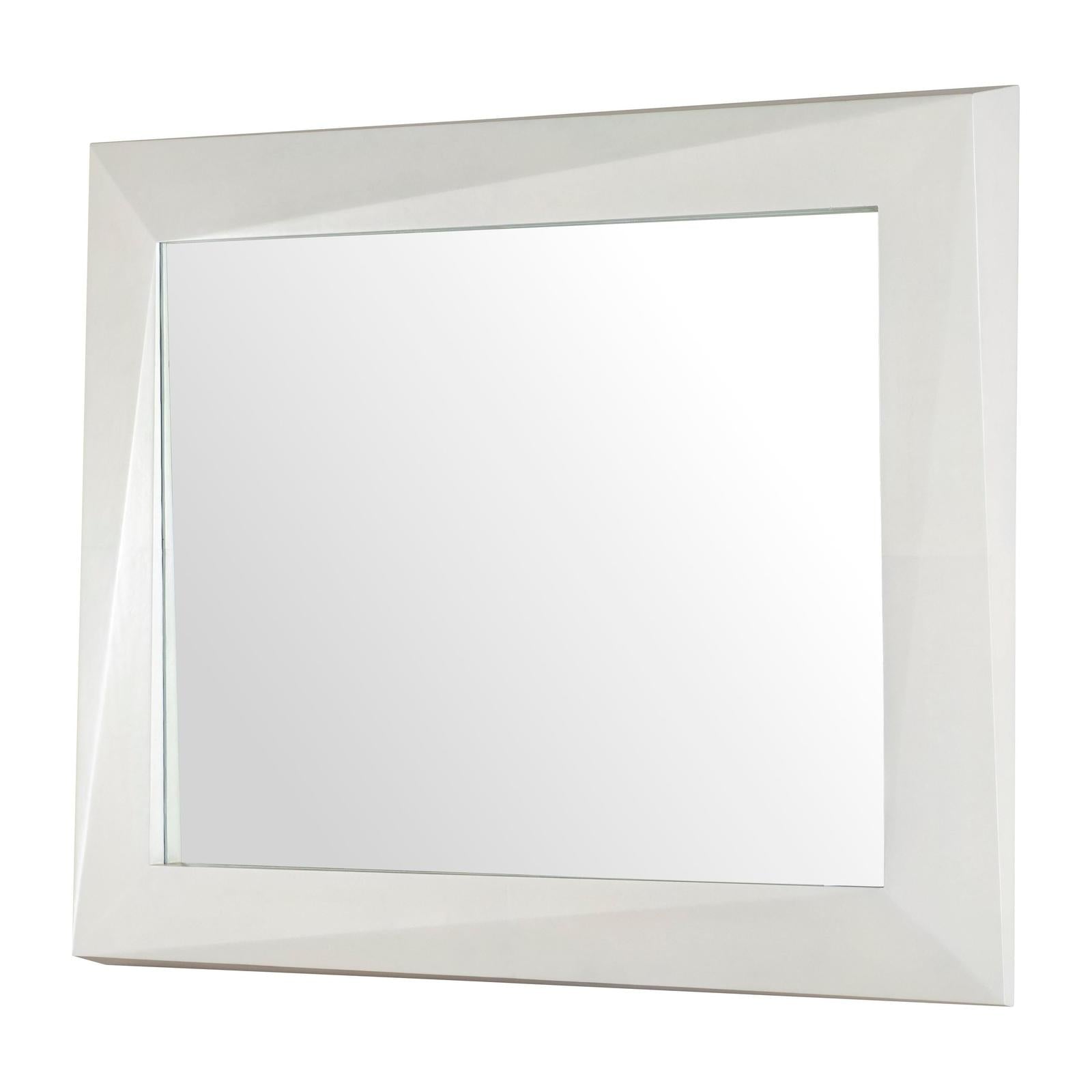 Century Furniture Carrier and Company Case Faceted Mirror - Light Parchment