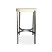 Magnussen Home Jennings Edgecomb Grey And Weathered Antique Nickel Round Accent Table