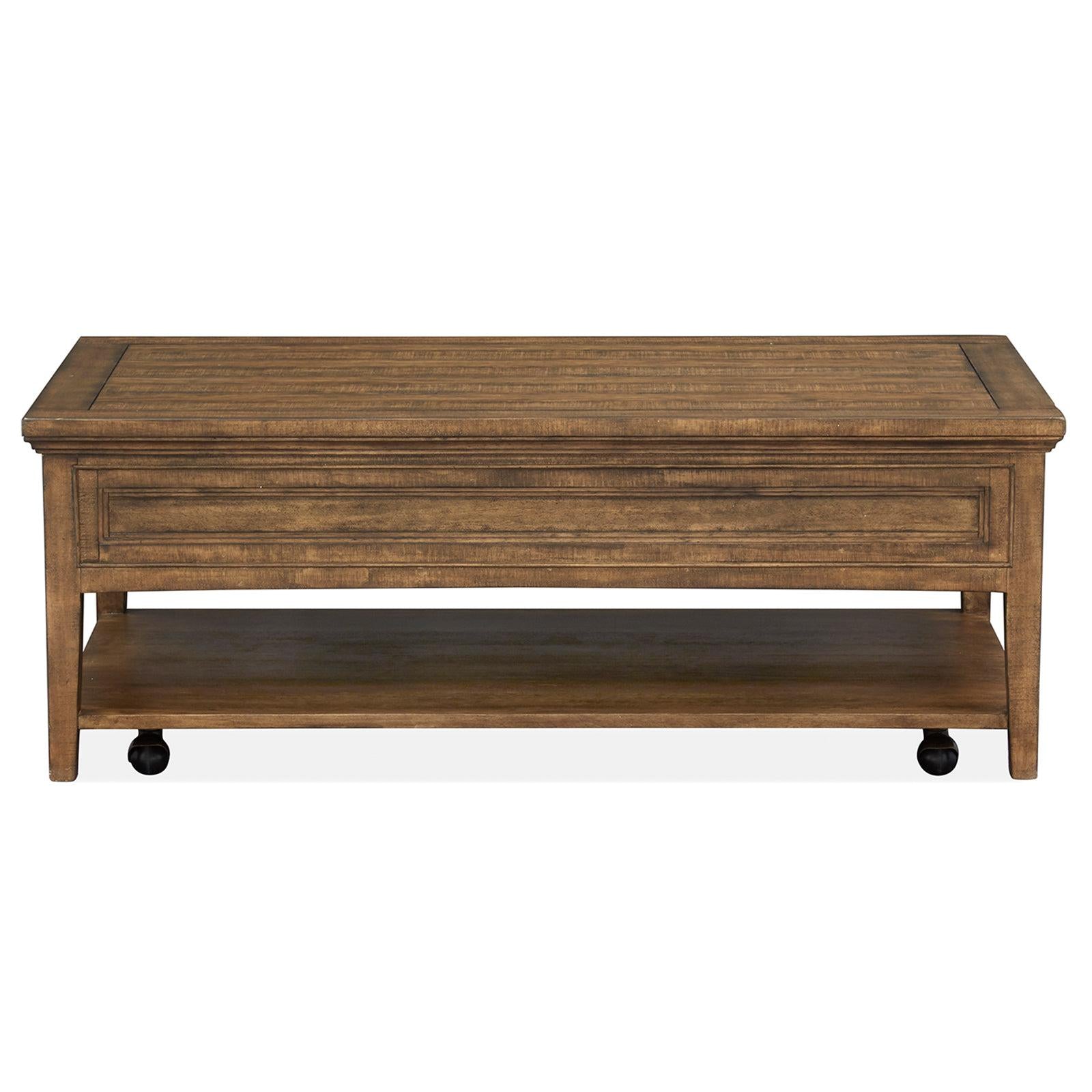 Magnussen Home Bay Creek Toasted Nutmeg Cocktail Table With Casters