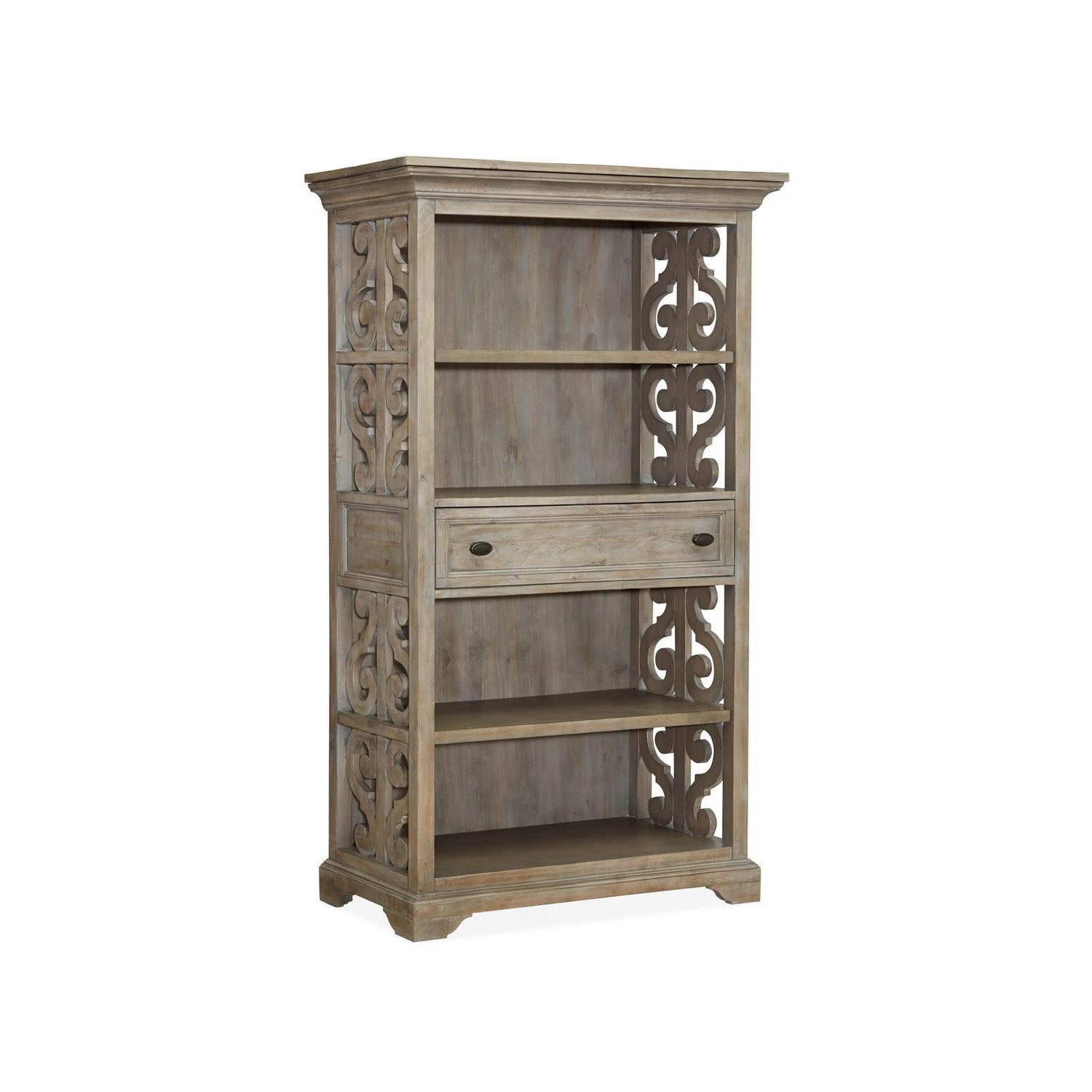 Magnussen Home Tinley Park Dove Tail Grey Bookcase