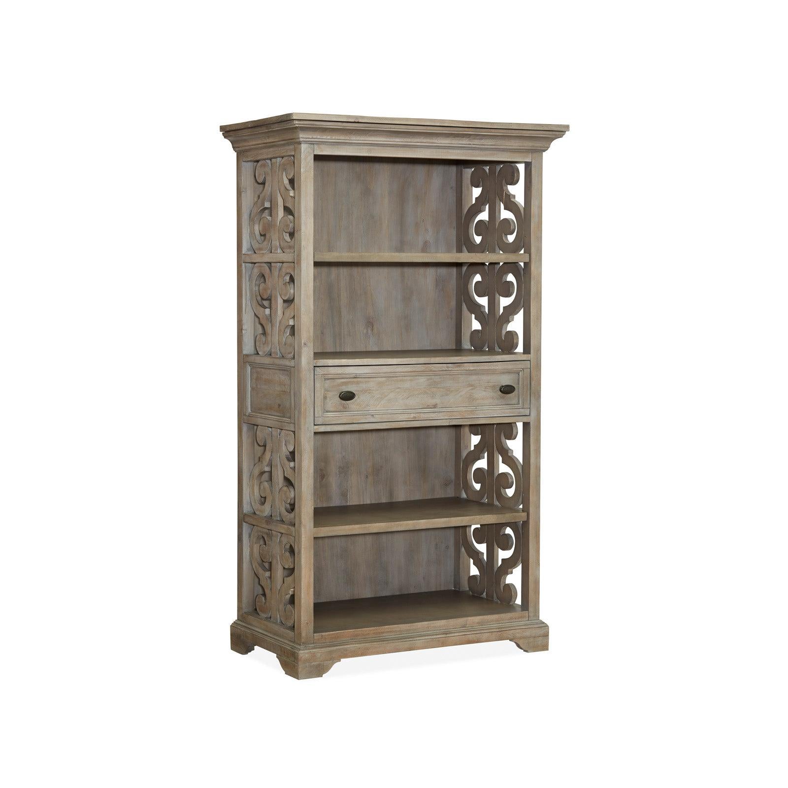 Magnussen Home Tinley Park Dove Tail Grey Bookcase