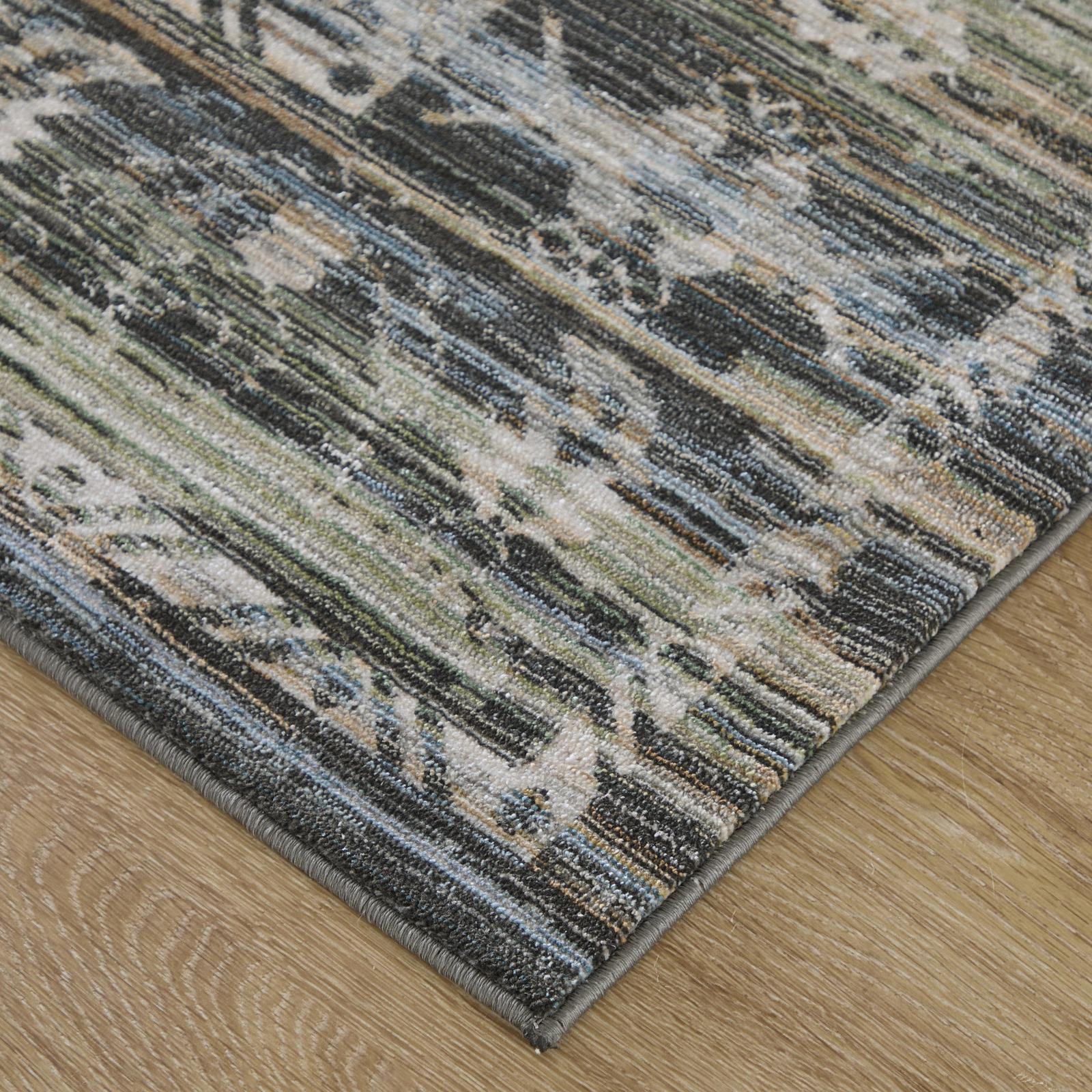 Feizy Augustine 39U0F Traditional Medallion, Green/Blue/Ivory, Rug