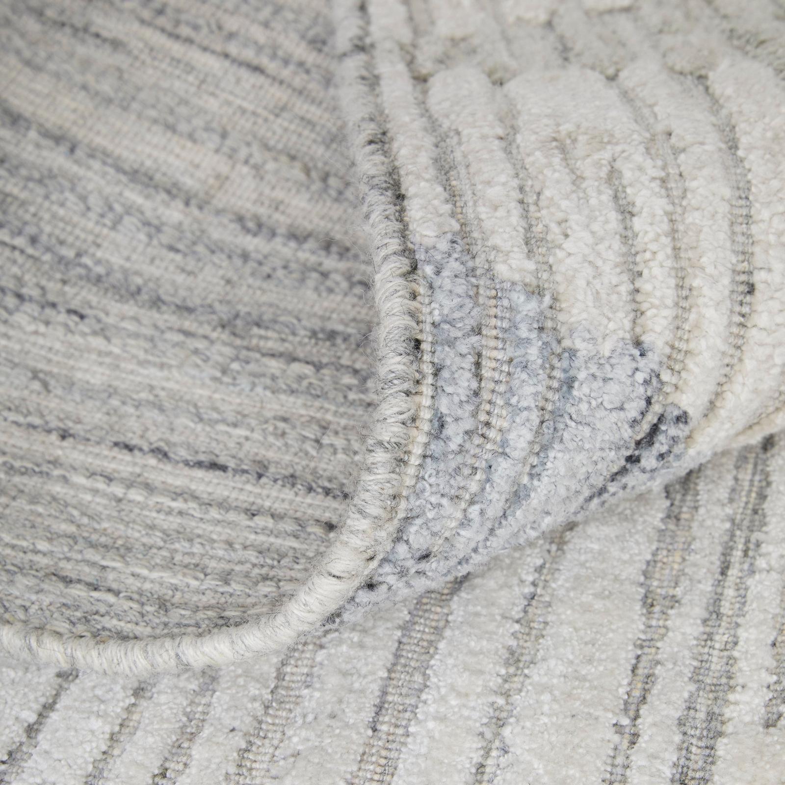 Feizy Elias 69FWF Modern Diamond Rug in Ivory/Blue/Brown