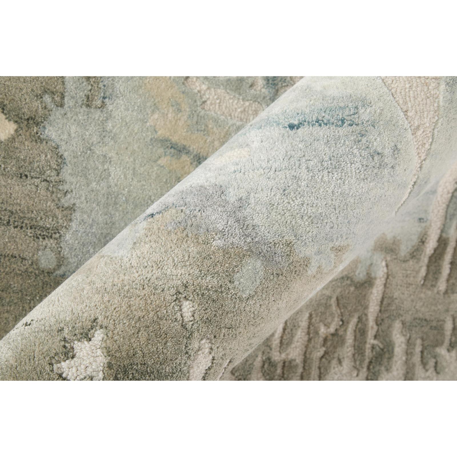 Feizy Kendall 8A62F Modern Abstract Rug in Ivory/Blue/Gray