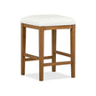Magnussen Home Lindon Belgian Wheat Upholstered Stool