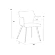 Sunpan Griffin Grey Dining Armchair Clearance