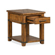 Magnussen Home Chesterfield Farmhouse Timber Rectangular End Table