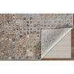 Feizy Laina 39G0F Transitional Geometric in Tan/Ivory/Blue