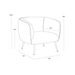 Sunpan Amara White Lounge Chair Clearance