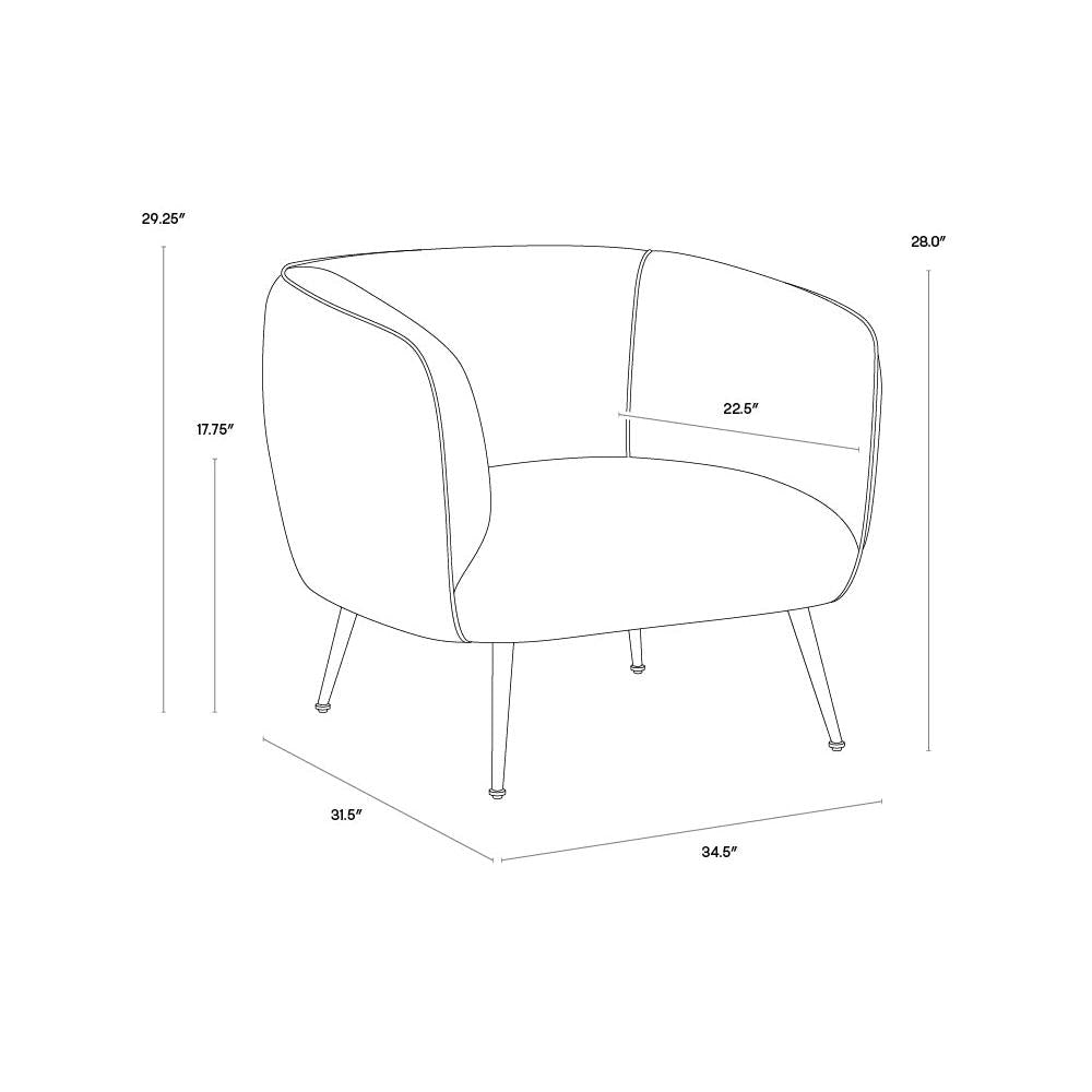 Sunpan Amara White Lounge Chair Clearance