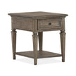 Magnussen Home Lancaster Dovetail Grey End Table