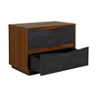 Michael Amini Kayner 2-Drawer Nightstand - Charcoal