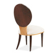 Michael Amini Camellia Field Linen/Warm Pecan Dining Side Chair - Set of 2