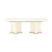 Michael Amini La Terrazza Double Pedestal Dining Table - Creamy Pearl
