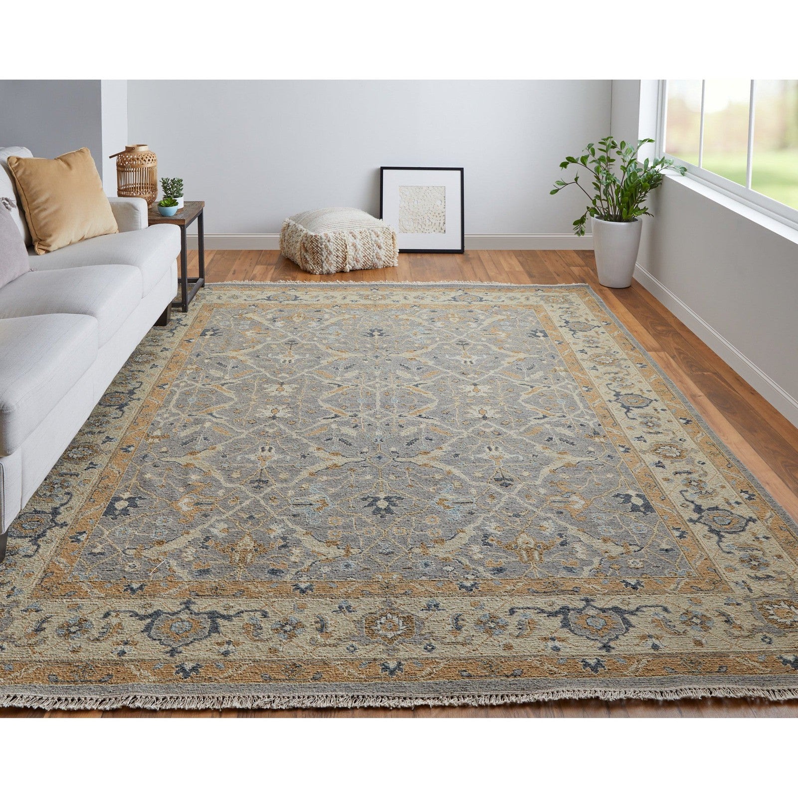 Feizy Corbitt 0611F Traditional Oriental in Gray/Gold