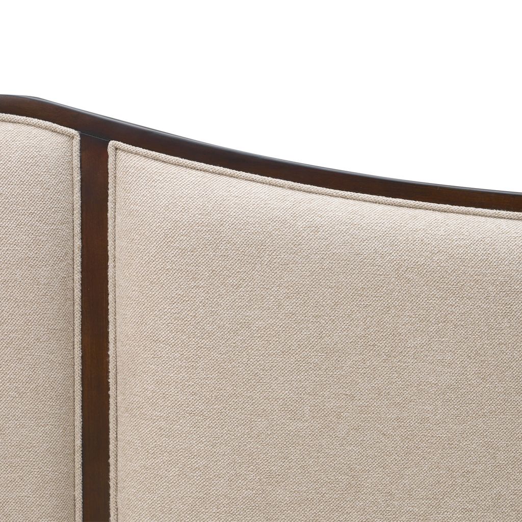Michael Amini Camellia Field Queen Upholstered Bed - Warm Pecan