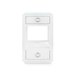 Villa & House Camilla  2-Drawer Side Table with Glass Top