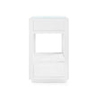 Villa & House Camilla  2-Drawer Side Table with Glass Top