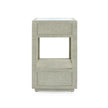 Villa & House Camilla  2-Drawer Side Table with Glass Top