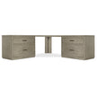 Hooker Furniture Linville Falls Corner Desk with Two Lateral Files
