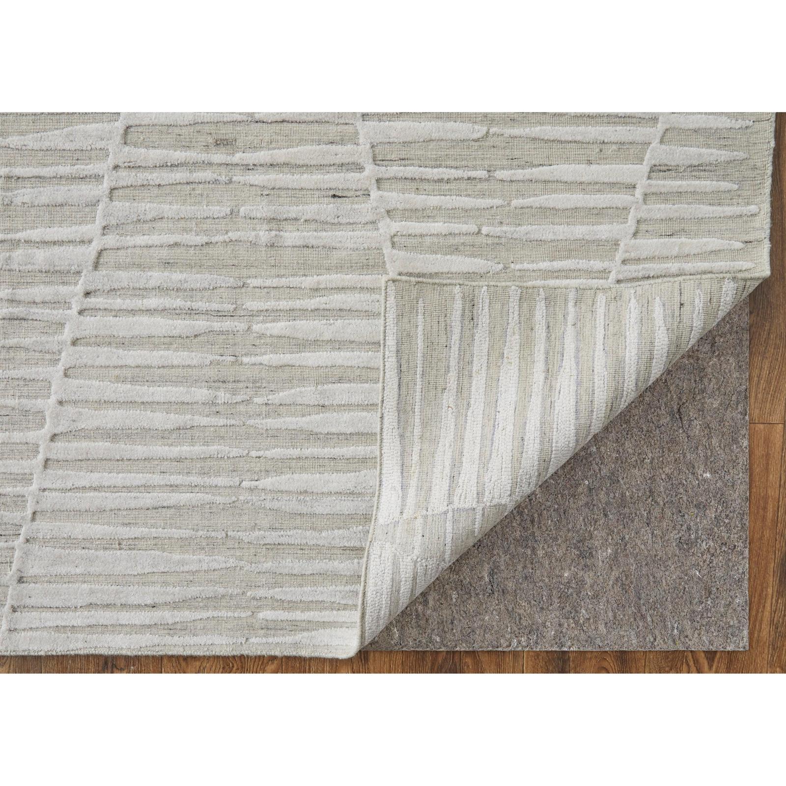 Feizy Elias 69FVF Modern Geometric Rug in Ivory/Tan