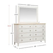 Salt Life Home Echo Isles Sea Pearl and Driftwood Double Drawer Dresser with Landscape Mirror