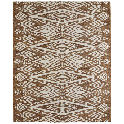 Feizy Wallace 8A43F Transitional Medallion Rug in Brown/White