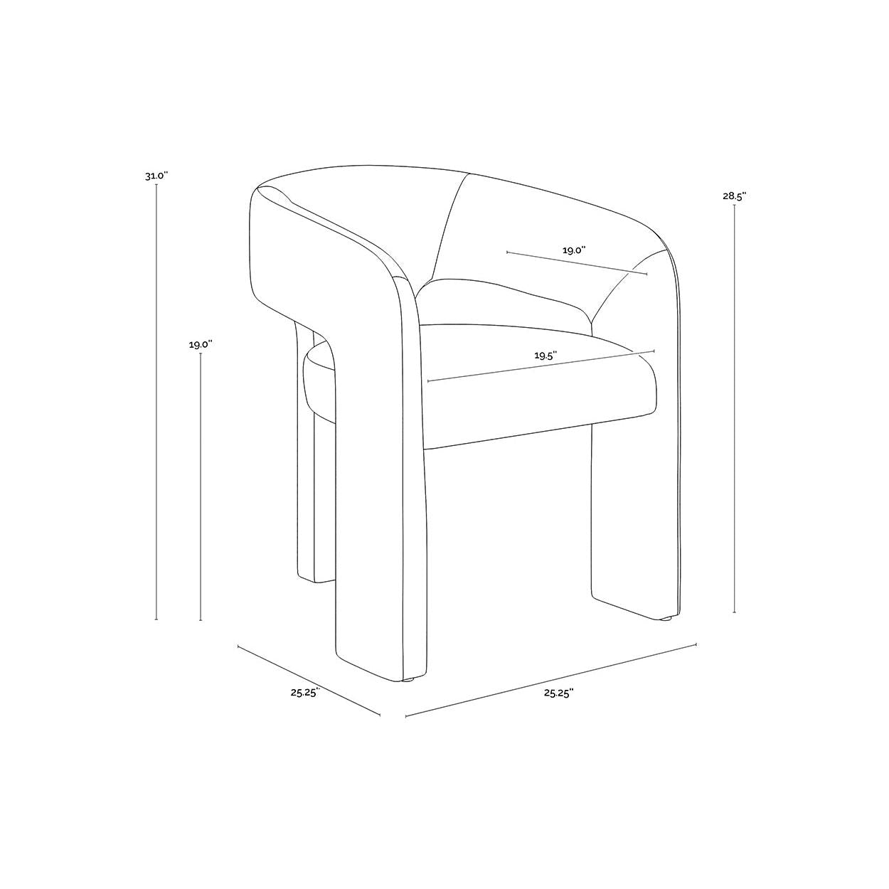 Sunpan Isidore Dining Armchair