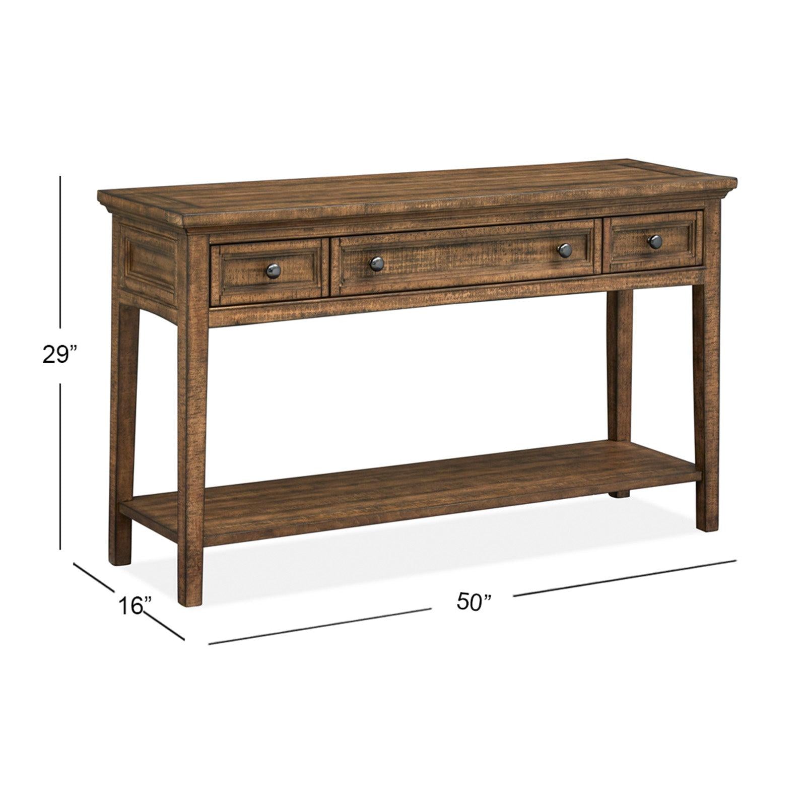 Magnussen Home Bay Creek Toasted Nutmeg Rectangular Sofa Table