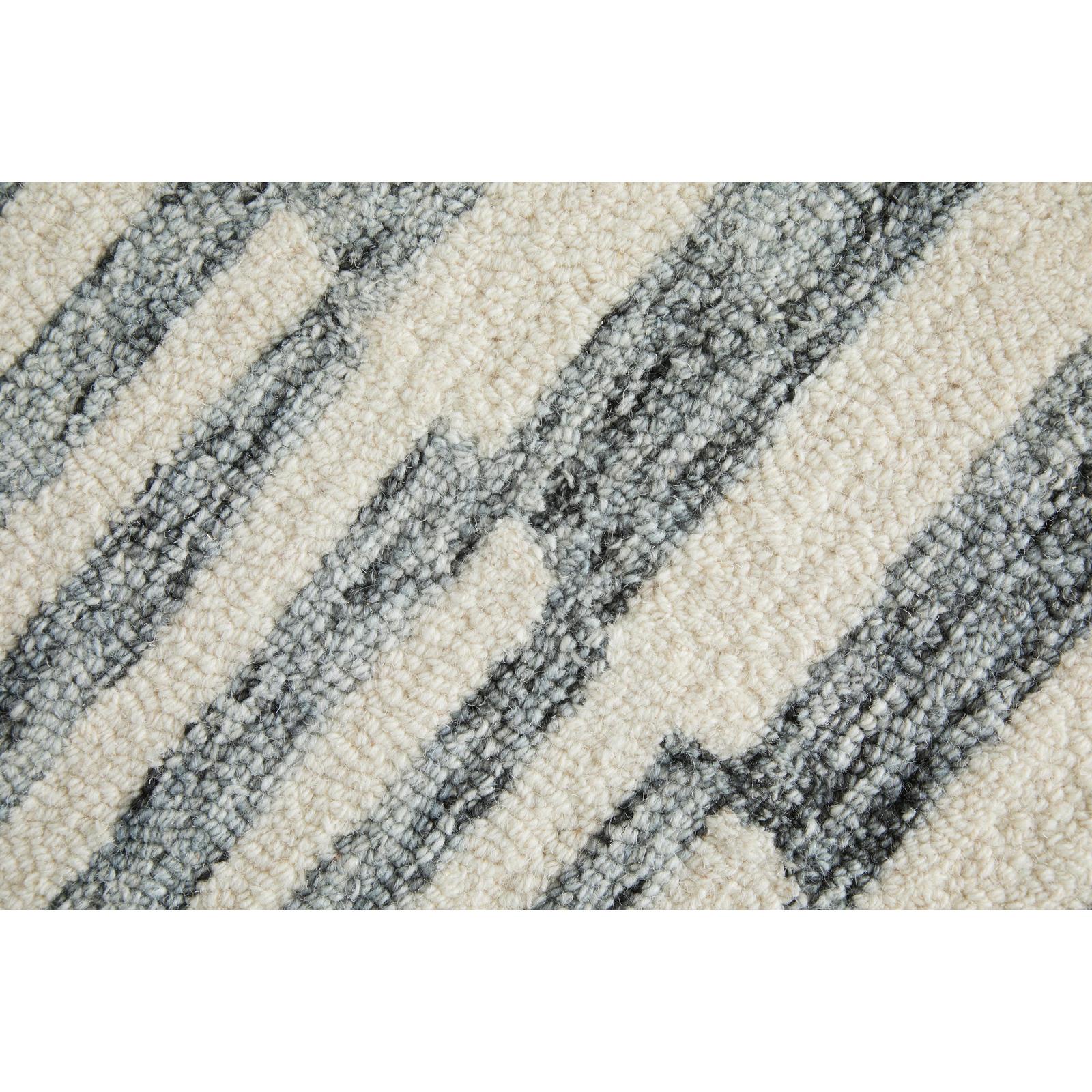 Feizy Wallace 8A42F Modern Geometric Rug in Gray/Ivory