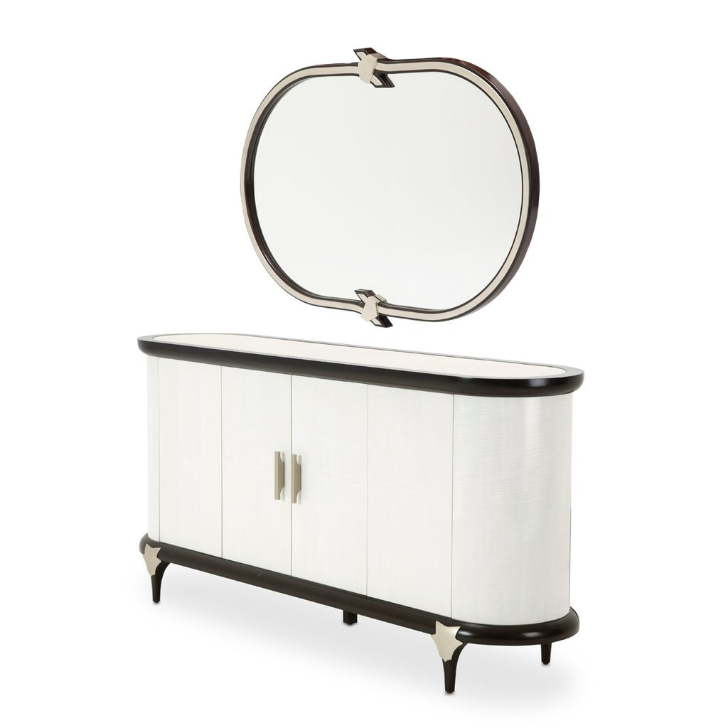 Michael Amini Paris Chic Sideboard with Mirror - Espresso