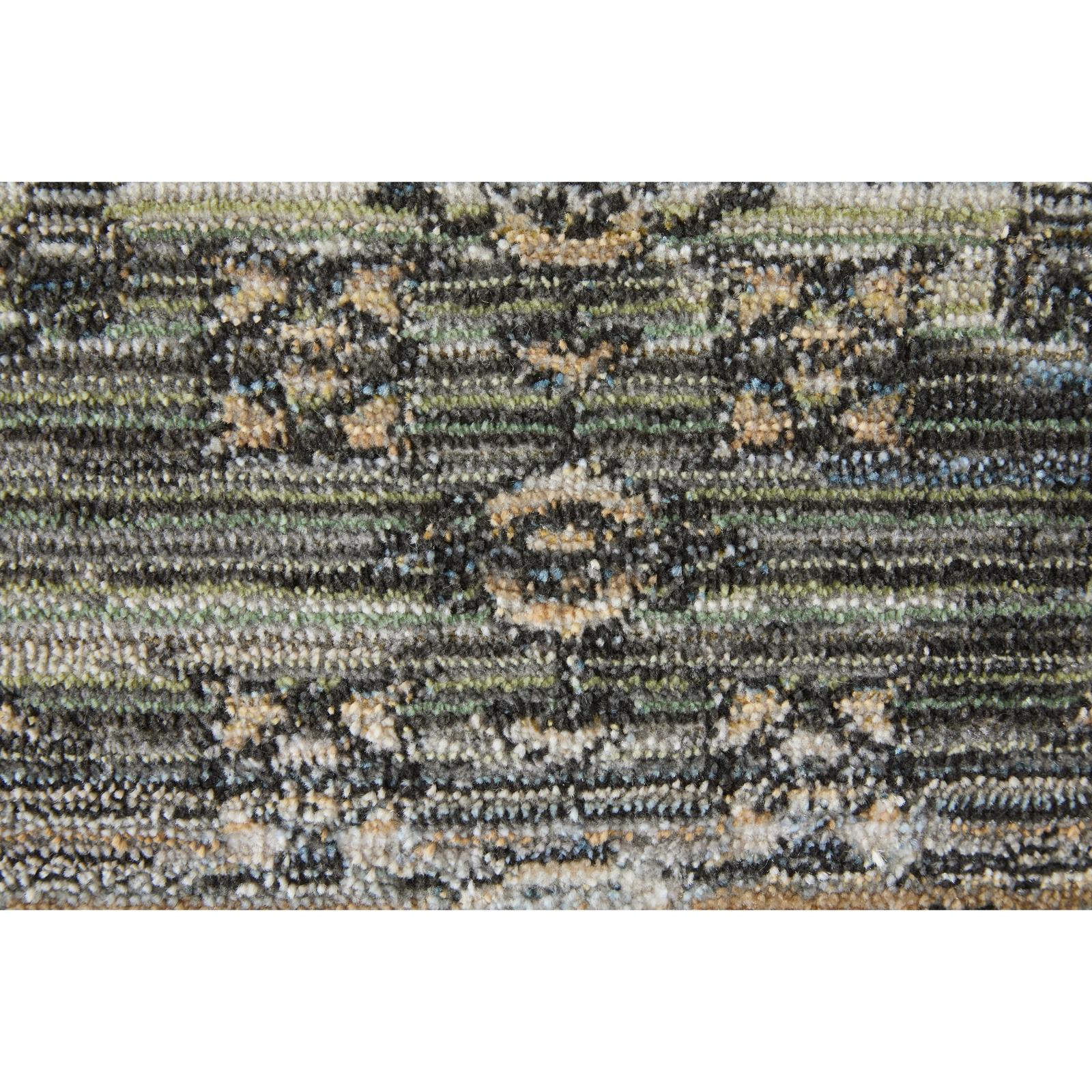 Feizy Augustine 39TWF Traditional Medallion, Green/Ivory/Black, Rug