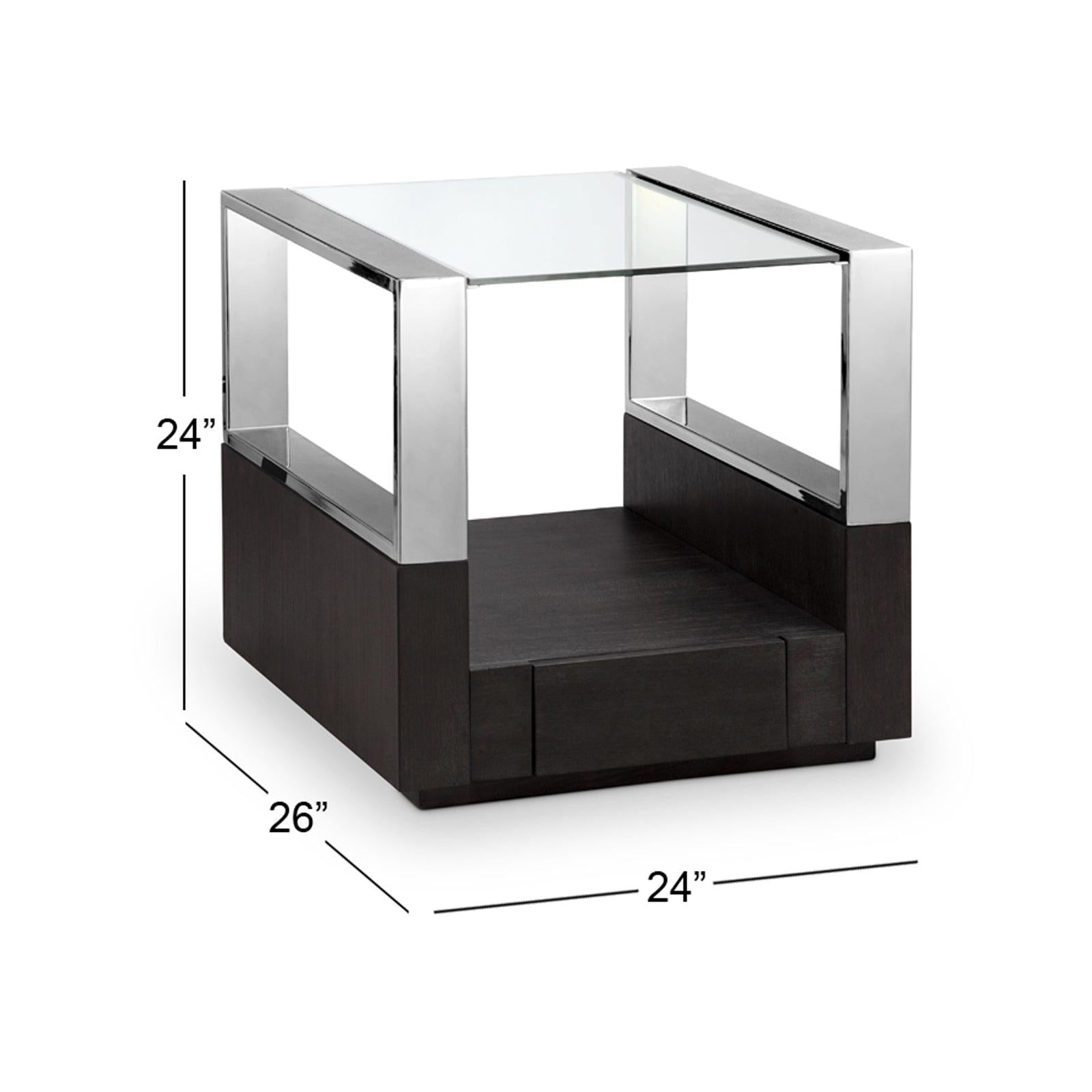 Magnussen Home Revere Graphite Rectangular End Table