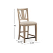 Magnussen Home Paxton Place Dovetail Grey Upholstered Counter Chair Set of 2