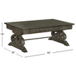 Magnussen Home Bellamy Peppercorn Rectangular Cocktail Table