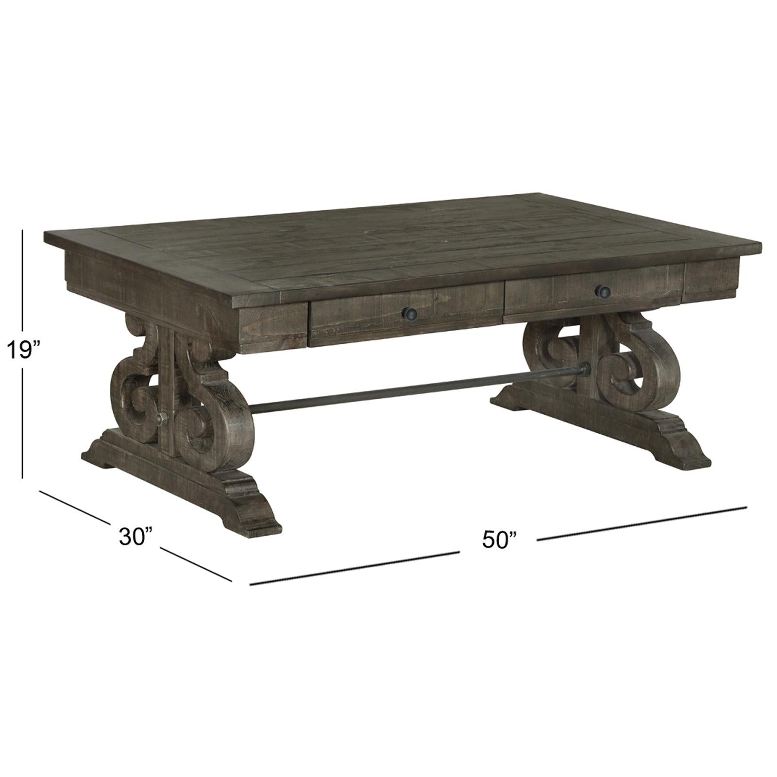 Magnussen Home Bellamy Peppercorn Rectangular Cocktail Table