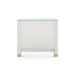 Villa & House Camden 3-Drawer Side Table with Glass Top