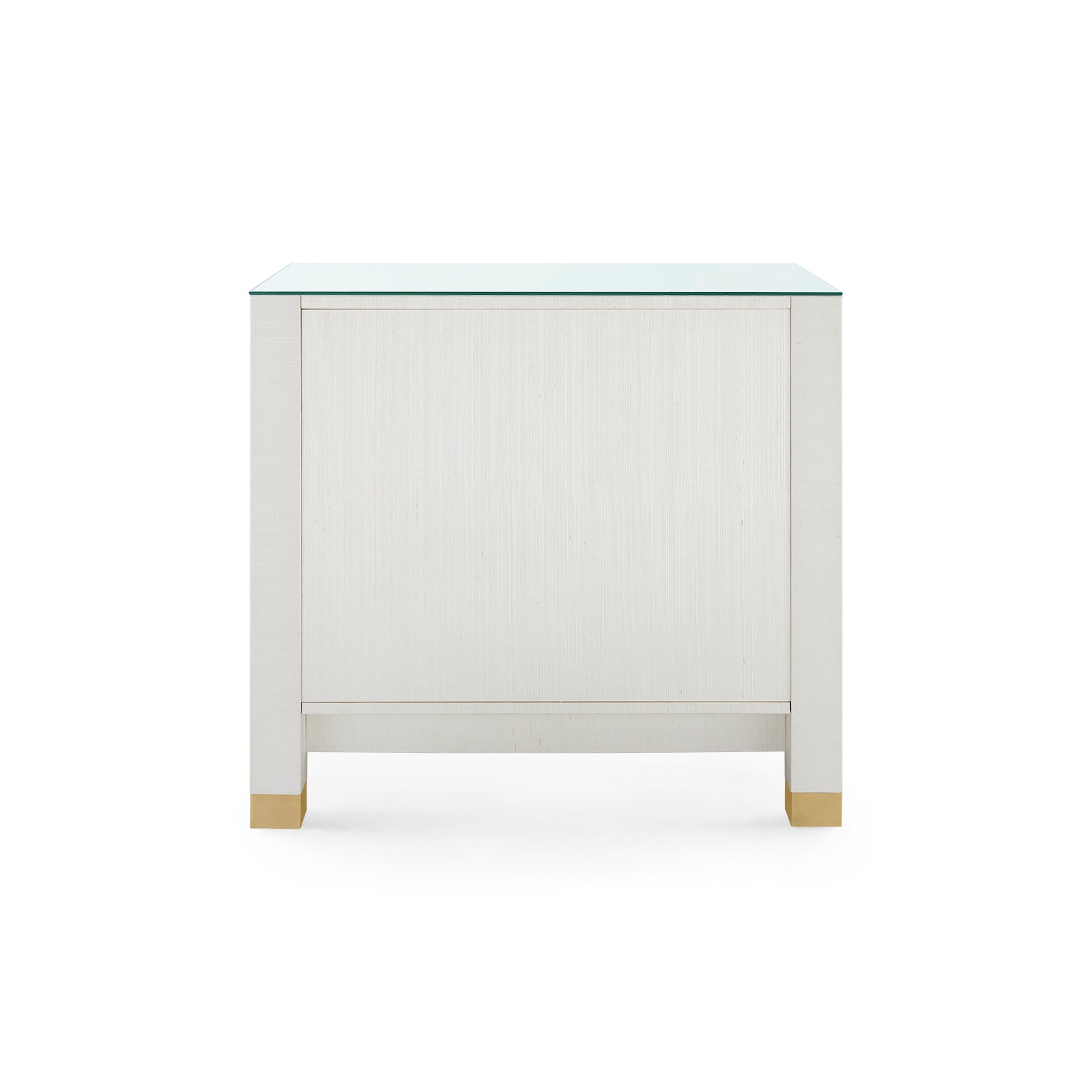 Villa & House Camden 3-Drawer Side Table with Glass Top