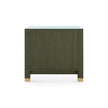 Villa & House Camden 3-Drawer Side Table with Glass Top