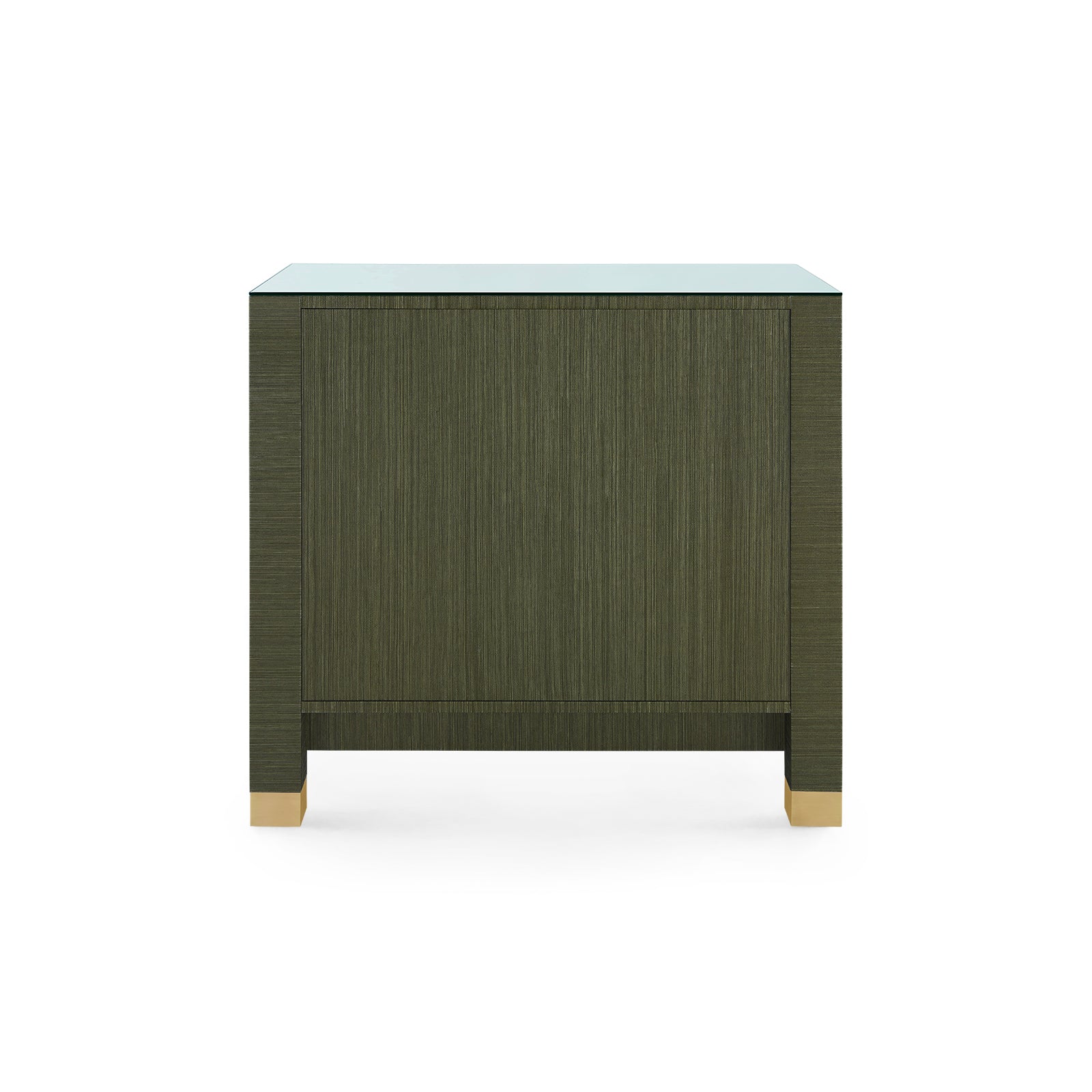 Villa & House Camden 3-Drawer Side Table with Glass Top