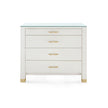 Villa & House Camden Large 4-Drawer with Glass Top