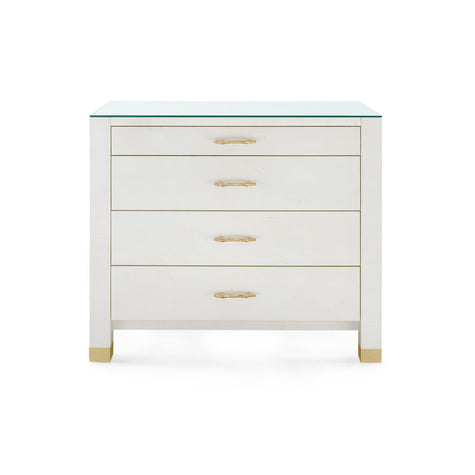 Villa & House Camden Large 4-Drawer with Glass Top