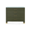 Villa & House Camden Large 4-Drawer with Glass Top