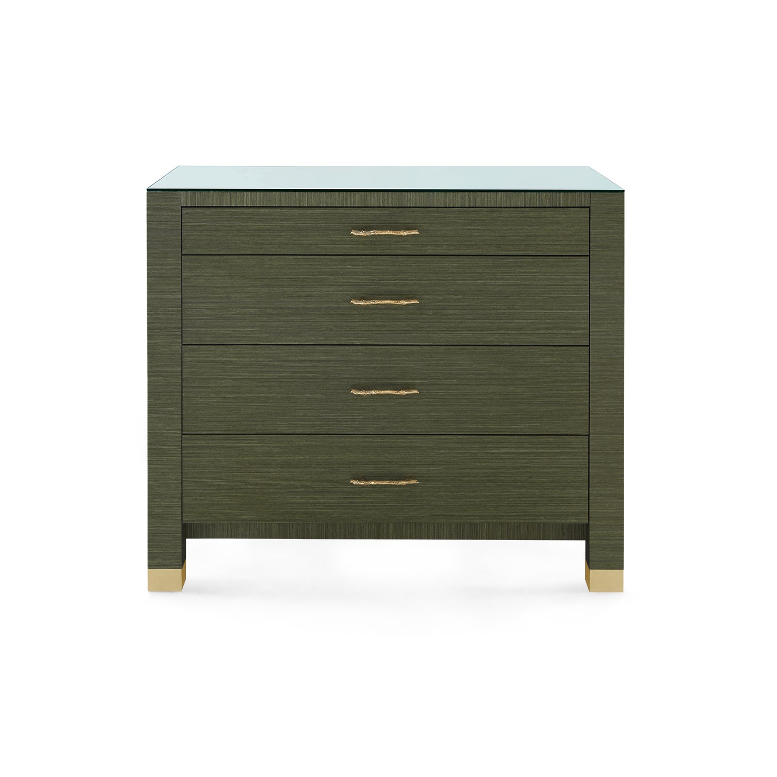 Villa & House Camden Large 4-Drawer with Glass Top