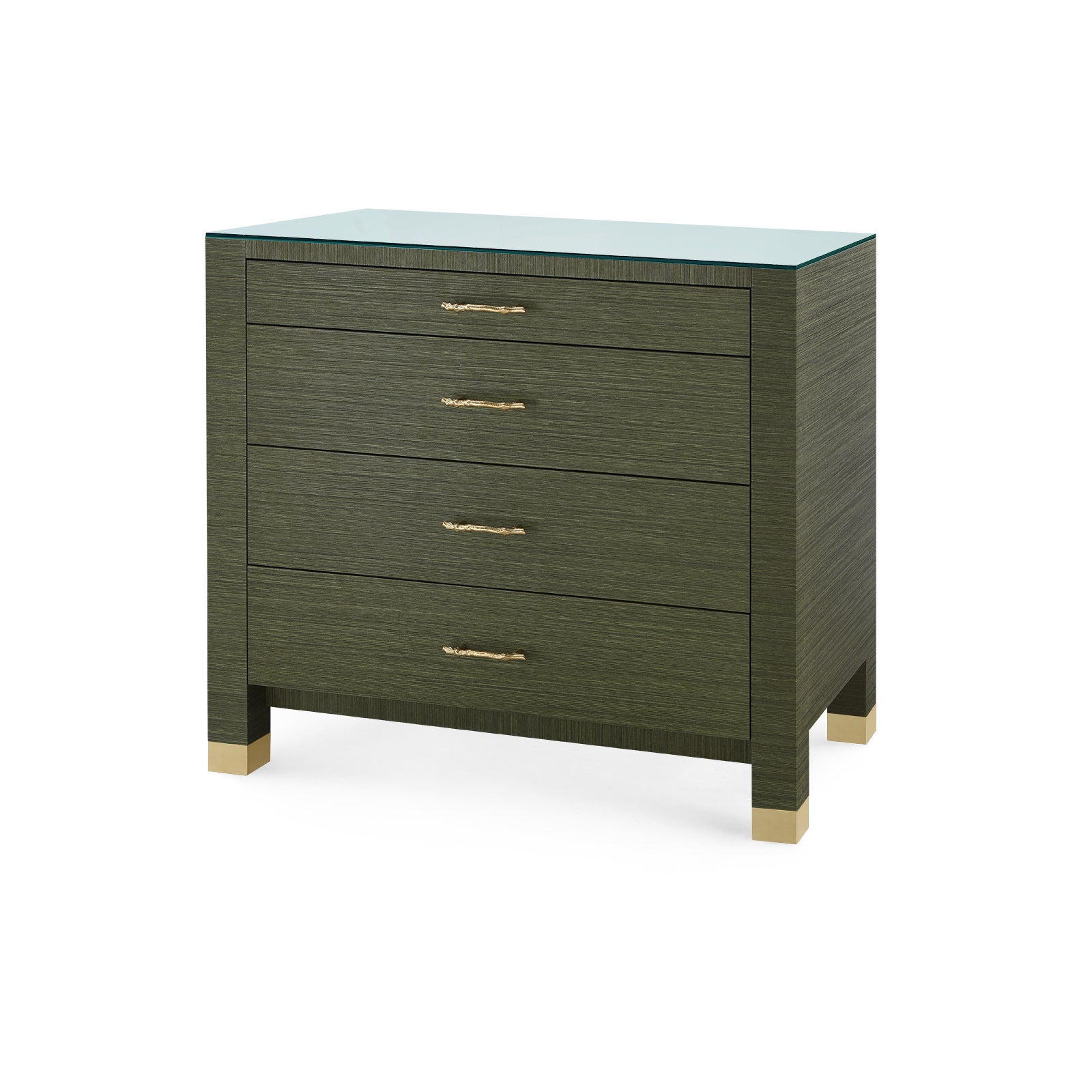 Villa & House Camden Large 4-Drawer with Glass Top