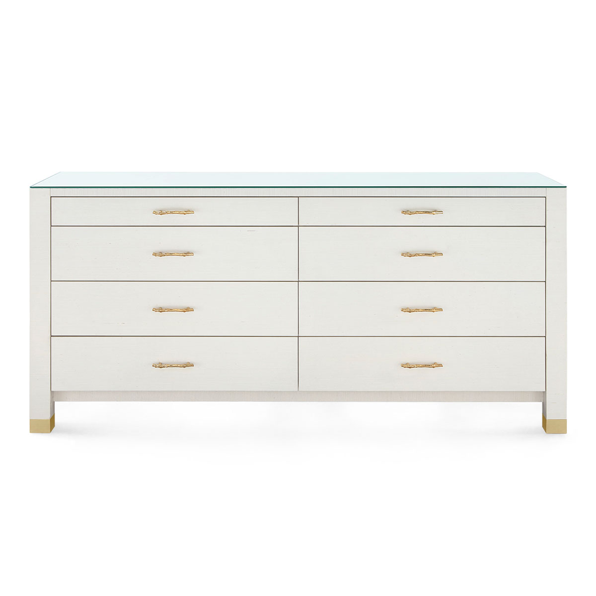 Villa & House Camden Extra Large 8-Drawer with Glass Top