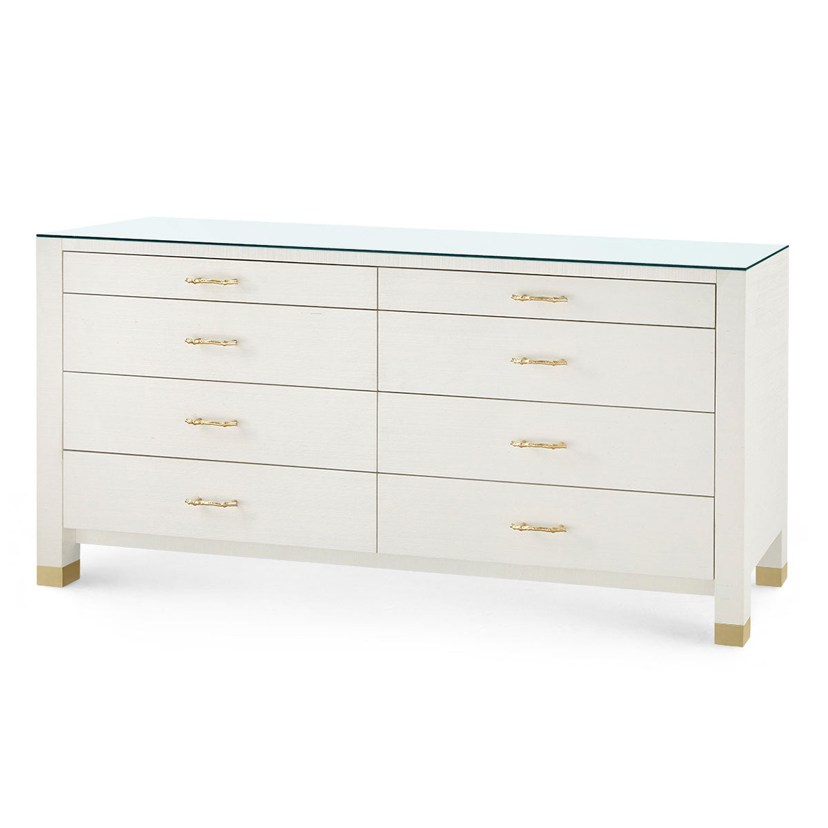 Villa & House Camden Extra Large 8-Drawer with Glass Top