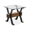 Magnussen Home Sawyer Toasted Nutmeg And Smoked Iron Rectangular End Table